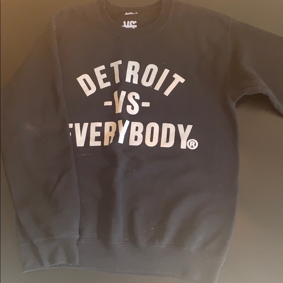 Tops - Detroit Vs Everybody Black Crewneck